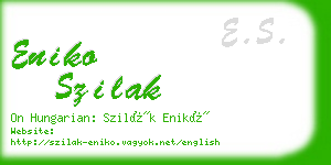 eniko szilak business card